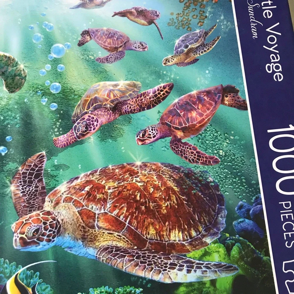 Turtle Voyage 1000 Piece Soft Touch Jigsaw Puzzle Artist Steve Sundram